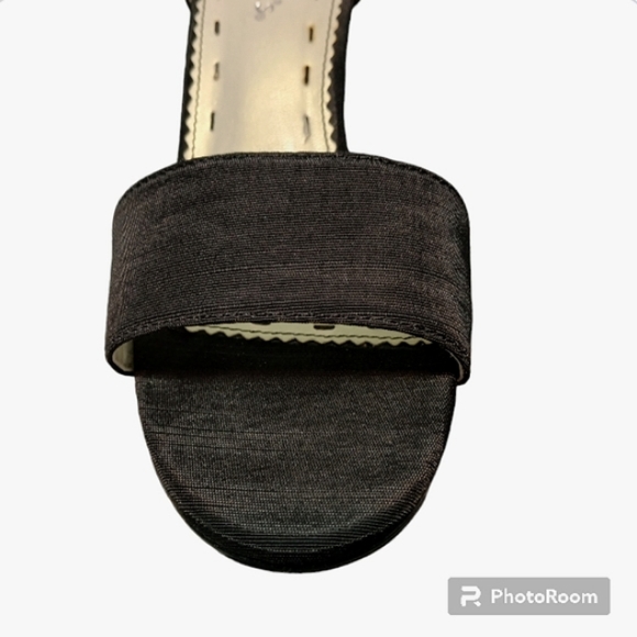 Chadwick's Leather Outsole, Fabric Upper, Open Toe, Black Heels. Size 7M - Picture 7 of 11